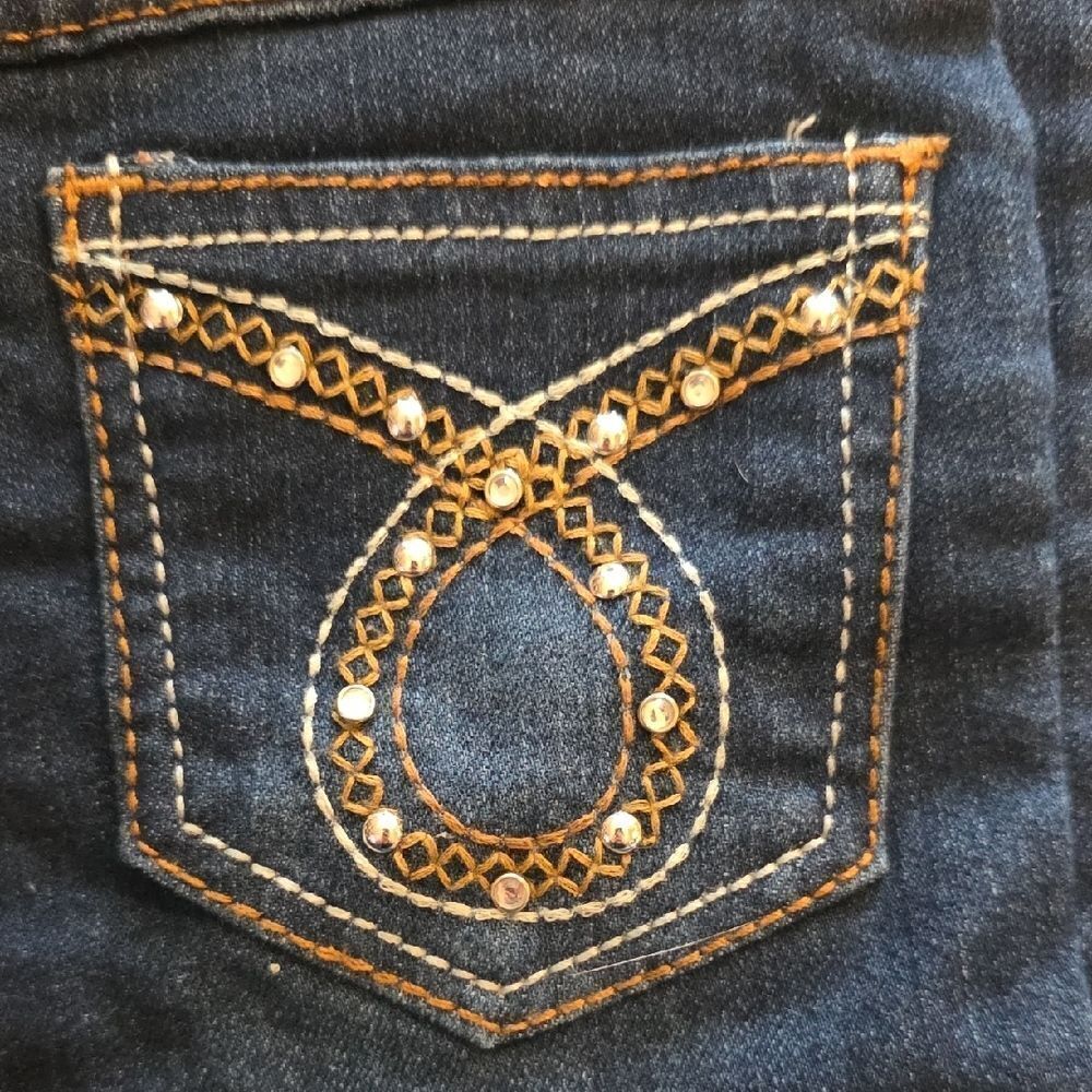 Wallflower Navy Kids Jeans with Embellished Pockets - Picture 7 of 8